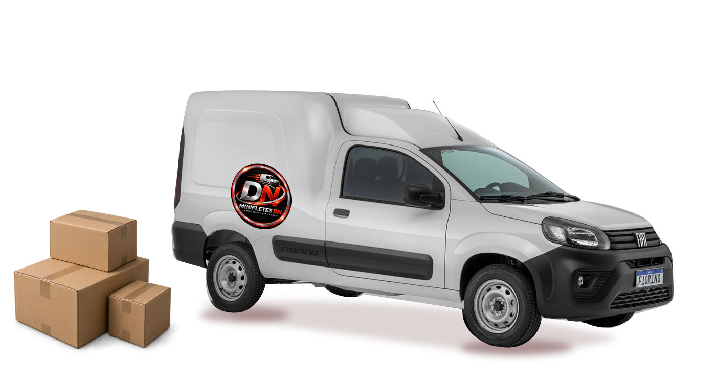 Fiorino blanca de Minifletes DN acompañada por cajas